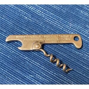 Vintage Shopping Basket Market South Gate CA Advertising Corkscrew Bottle Opener